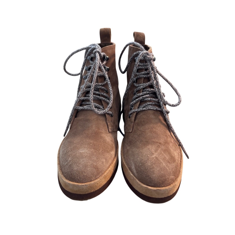 Jenni Kayne Canyon Suede Brown Lace Up Ankle Boots Made in Italy Size 37 US 7 - Picture 4 of 11